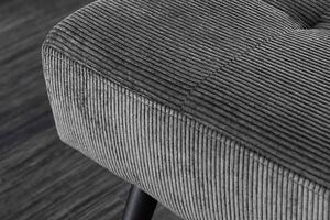 Designová lavice Bailey 100 cm tmavě šedý manšestr