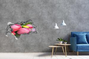 Samolepící díra na stěnu Barevné tulipány nd-b-98761222