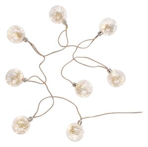 BULB LIGHTS Světelný řetěz se sušenými květinami 8 světel