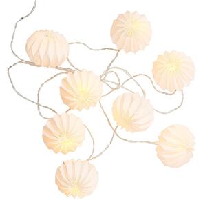 HANAMI LED Světelný řetěz lampióny 8 světel - bílá