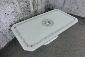 (3850) FRANCESCA stylový konferenční stolek bílo-stříbrná