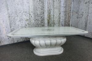 (3850) FRANCESCA stylový konferenční stolek bílo-stříbrná