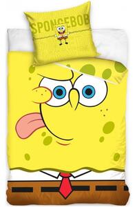 Bavlněné ložní povlečení SpongeBob - motiv Emoji - 100% bavlna Renforcé - 70 x 90 cm + 140 x 200 cm