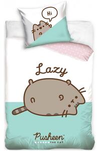 Bavlněné ložní povlečení Líná kočička Pusheen - motiv Lazy Cat - 100% bavlna Renforcé - 70 x 90 cm + 140 x 200 cm