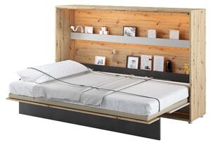 Sklápěcí postel CONCEPT JUNIOR dub artisan/šedá, 120x200 cm