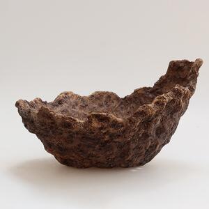 E-bonsai Keramická Skořápka 22,5 x 18 x 16 cm hnědá