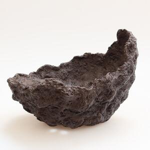 E-bonsai Keramická Skořápka 14,5 x 12 x 13 cm hnědá