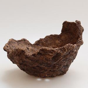 E-bonsai Keramická Skořápka 14,5 x 13 x 11,5 cm hnědá