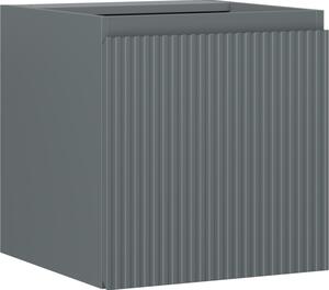 Mexen Rivel, koupelnová skříňka 45 cm, 1 dvířka, s drážkami, grafitová matná, 91A21-04547-1-BF66