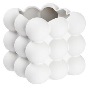 BUBBLE Květináč čtvercový - bílá