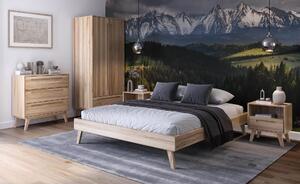 Dřevěná buková postel bez čela 160x200 Beskyd 04 Přírodní Buk