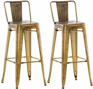 2 ks / set barová židle Factory, zlatá