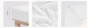 Jersey Lycra prostěradlo Andrea Simone boxspring - Bright White (11-0601) Rozměr: 160 x 200
