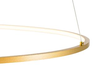 Designová závěsná lampa zlatá 72 cm včetně LED 3-stupňově stmívatelná - Jeřabina