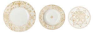 18ti dílná porcelánová sada talířů Excalibur BRANDANI (barva - bílá, zlatá)