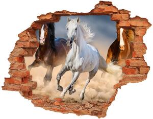 Díra 3D fototapeta nálepka Koně na poušti nd-c-114734270