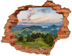 Díra 3D ve zdi nálepka Panorama Pieniny nd-c-114464112