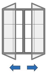 Venkovní vitrína magnetická, s dvoukřídlými dveřmi, 1040 x 1000 mm