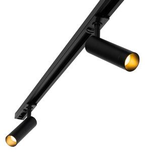 Moderní 1-fázový kolejnicový systém s 5 bodovými světly 35mm černá - Jeana Luxe
