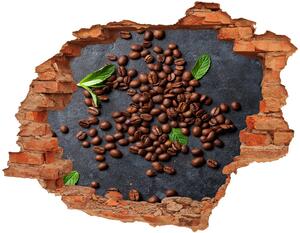 Nálepka 3D díra na zeď Zrnka kávy nd-c-115651313