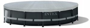 Krycí Plachta na bazén 488 cm INTEX 28040, barva šedá