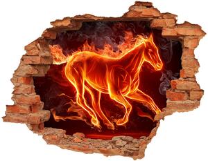 Díra 3D fototapeta na stěnu Kůň v plamenech nd-c-11746508