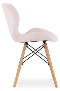 Růžová židle LAGO VELVET