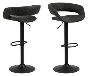 ACTONA Sada 2 ks − Barová židle Grace − šedá 104 × 54,5 × 48,5 cm