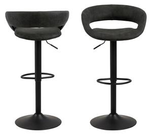 ACTONA Sada 2 ks − Barová židle Grace − šedá 104 × 54,5 × 48,5 cm