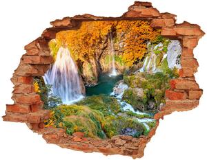 Samolepící díra na stěnu Vodopád podzim nd-c-118861565