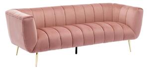 Designová sedačka Nikolai 225 cm starorůžový samet