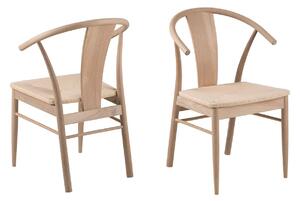 ACTONA Sada 2 ks − Židle s opěrkou Janik − béžová 83 × 54 × 54 cm