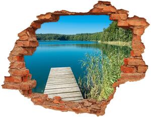 Díra 3D ve zdi na stěnu Molo nad jezerem nd-c-119795529