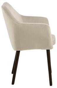 Židle s opěrkou Nora − béžová 84 × 58 × 58 cm ACTONA