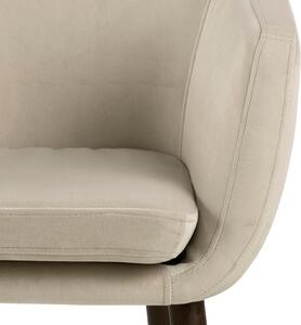 Židle s opěrkou Nora − béžová 84 × 58 × 58 cm ACTONA