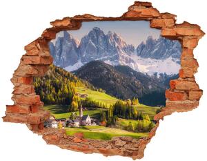 Díra 3D ve zdi na stěnu Panorama hory nd-c-120357126
