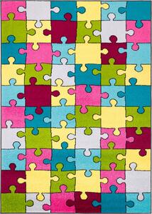 Dětský koberec Agnella Funky Top Super Puzzle vícebarevný Rozměr: 160x220 cm