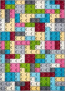 Dětský kusový koberec Agnella Funky TOP Super Klocki vícebarevný Rozměr: 160x220 cm