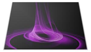 Skleněné prkénko fialovo-černý abstrakt - 30x20cm