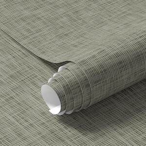 Tapety Šedozelená textura tkaniny, vzor lněné mřížky, Tapety loft, a00235 : uwalls.cz