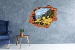 Díra 3D ve zdi nálepka Podzim v horách nd-c-122174743