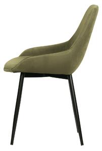 Zelená Sametová Židle Selin 83 × 51 × 55 cm WOOOD