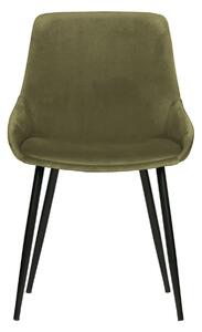 Zelená Sametová Židle Selin 83 × 51 × 55 cm WOOOD
