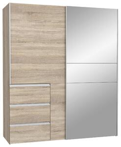 SKŘÍŇ S POSUVNÝMI DVEŘMI, Sonoma dub, 170/200/61 cm Carryhome - Šatní skříně