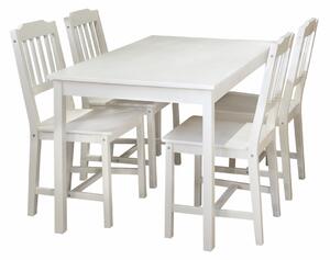 Stůl + 4 židle 8849 bílý lak