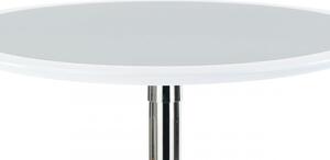 Barový stolek ROND – chrom, plast, bílá