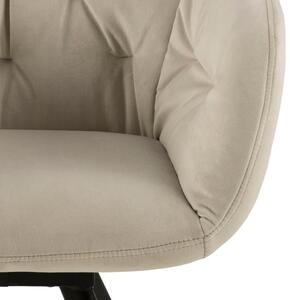 Béžová Židle s opěrkou Lola − hnědá 81,5 × 57,5 × 61,5 cm ACTONA