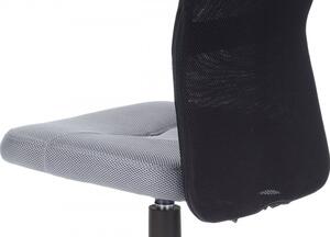 Kancelářská židle, šedá mesh, plastový kříž, síťovina černá Fialová