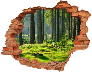Díra 3D ve zdi na stěnu Smrkový les nd-c-124579847