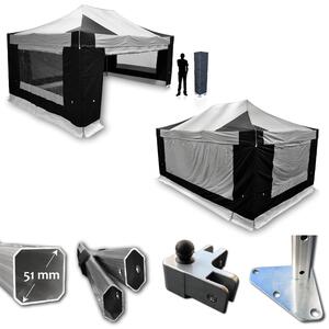 Nůžkový párty stan RedX® PROFI PLUS 4x6 m (Celohliníkový profesionální nůžkový párty stan 4x6 m v odlehčené verzi - dostupný v 8 barvách a možností)